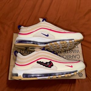 Airmax 97 sneakers size 11. Tan white pink and purple, will ship with the box